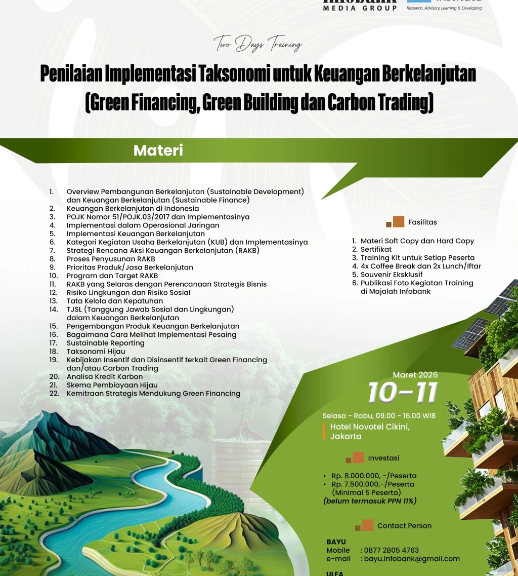 Penilaian Implementasi Taksonomi untuk Keuangan Berkelanjutan Green Financing Green Building dan Carbon Trading