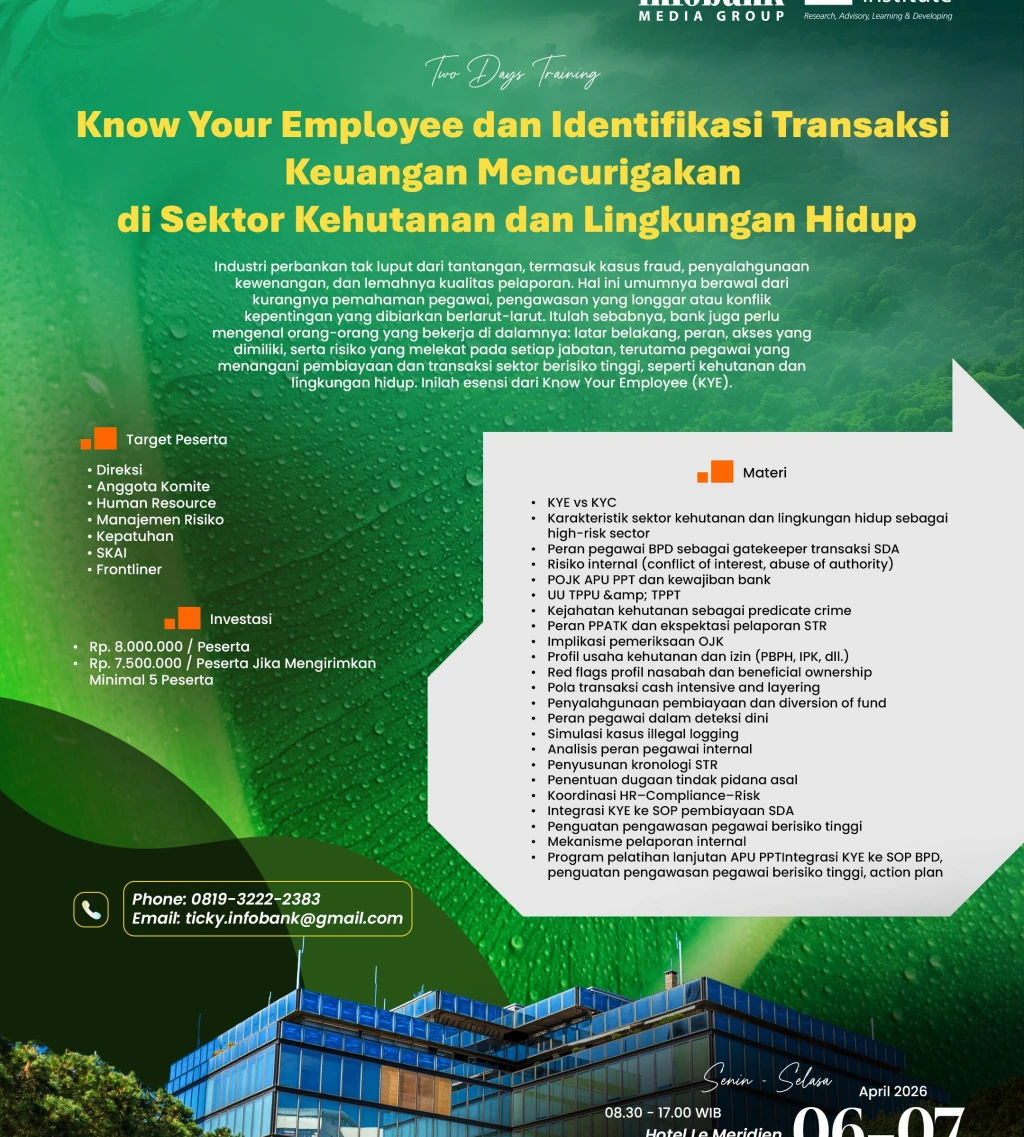 Know Your Employee dan Identifikasi Transaksi Keuangan Mnecurigakan dI Sektor Kehutanan dan Lingkungan Hidup