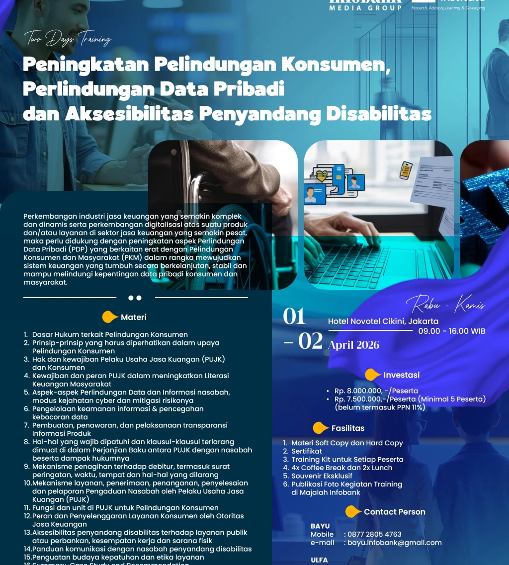 Peningkatan Pelindungan Konsumen Perlindungan Data Pribadi dan Aksesibilitas Penyandang Disabilitas 