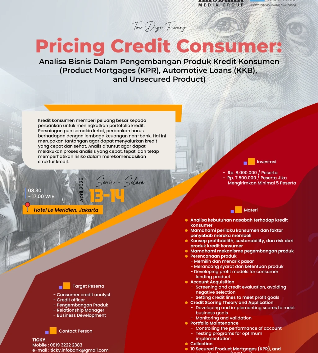 Pricing Credit Consumer Analisa Bisnis Dalam Pengembangan Produk Kredit Konsumen Product Mortages KPR Automotive Loans KKB and Unsecured Product