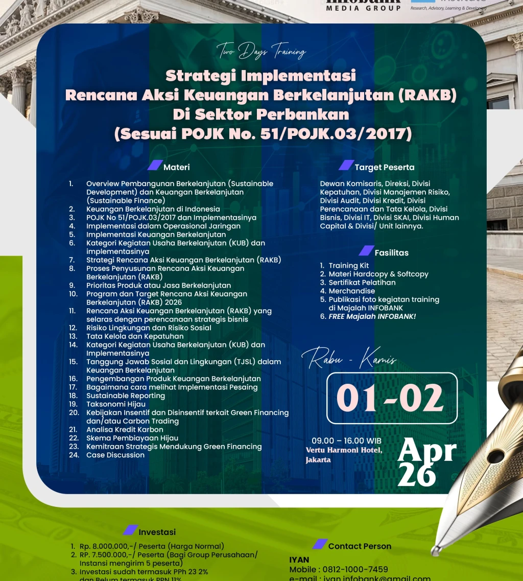 Strategi Implementasi Rencana Aksi Keuangan Berkelanjutan RAKB Di Sektor Perbankan Sesuai POJK No 51POJK032017