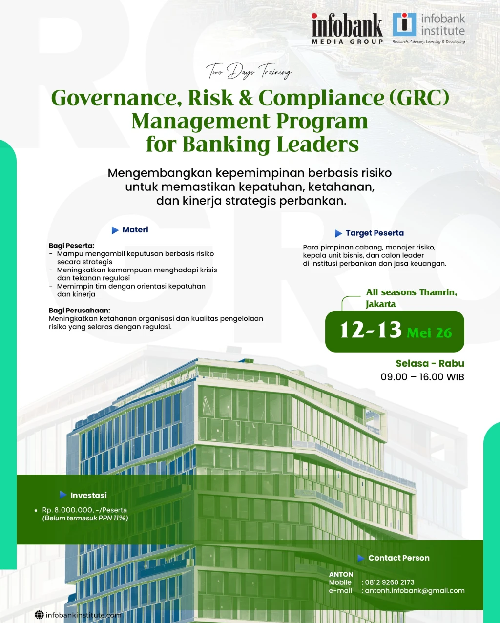 Governance, Risk & Complance (GRC) Management Program for Banking Leaders