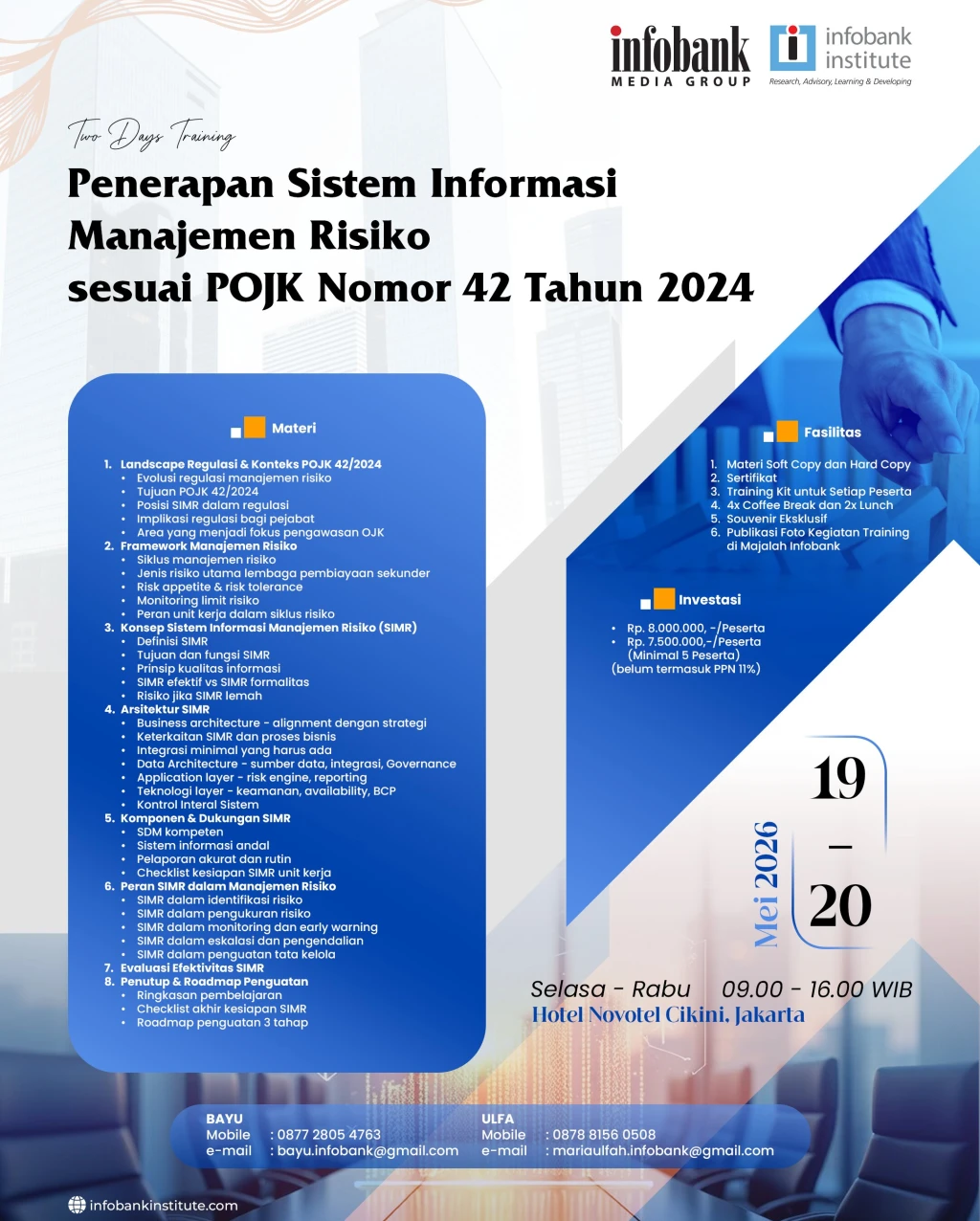 Penerapan Sistem Informasi Manajemen Risiko sesuai POJK Nomor 42 Tahun 2024