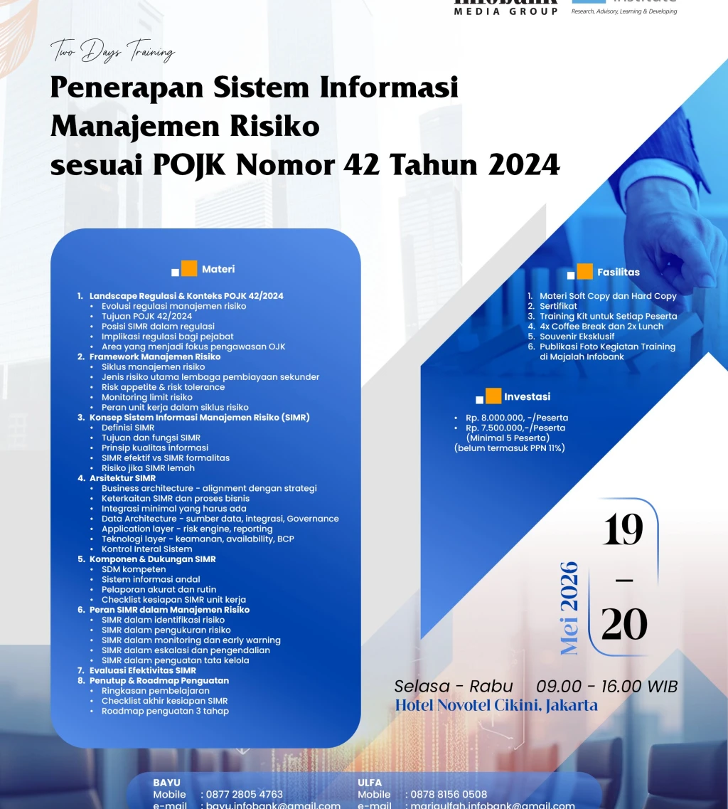 Penerapan Sistem Informasi Manajemen Risiko sesuai POJK Nomor 42 Tahun 2024