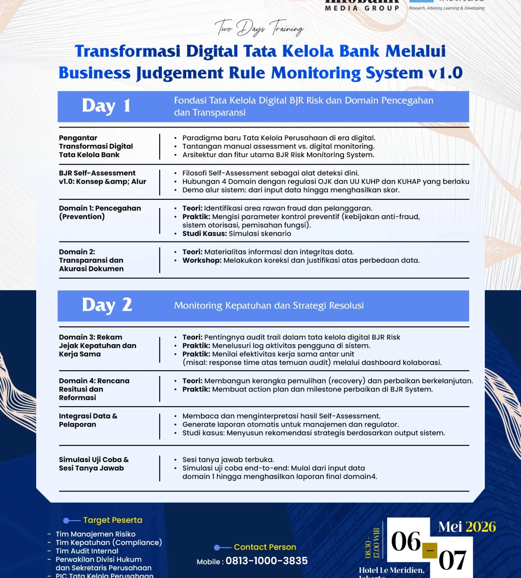 Transformasi Digital Tata Kelola Bank Melalui Business Judgement Rule Monitoring System v10