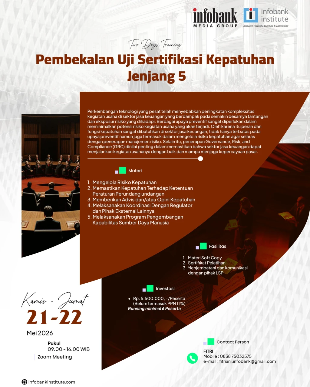 Pembekalan Uji Sertifikasi Kepatuhan Jenjang 5